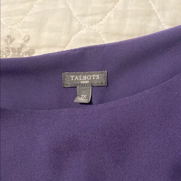 Talbots Deep Blue Women's Blouse - Picture 2 of 3